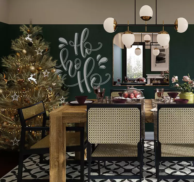 Hohoho božićna naljepnica djeda božićnjaka - TenStickers