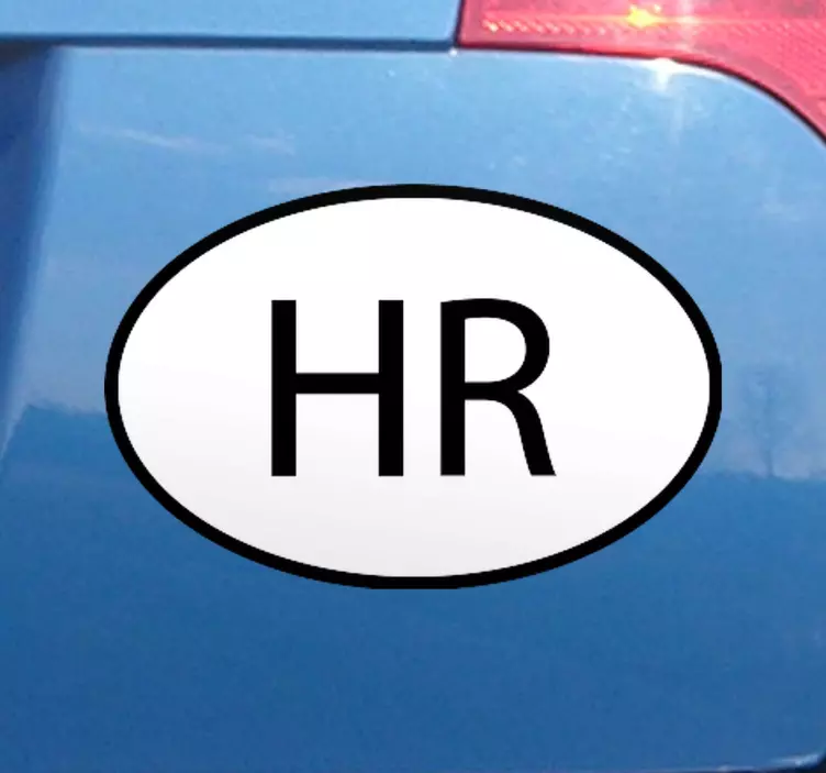 Hr naljepnica za automobil u crnoj boji - TenStickers