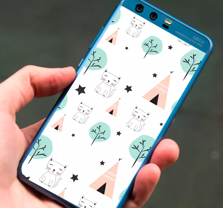 Huawei naljepnica preslatki uzorak mačke - TenStickers