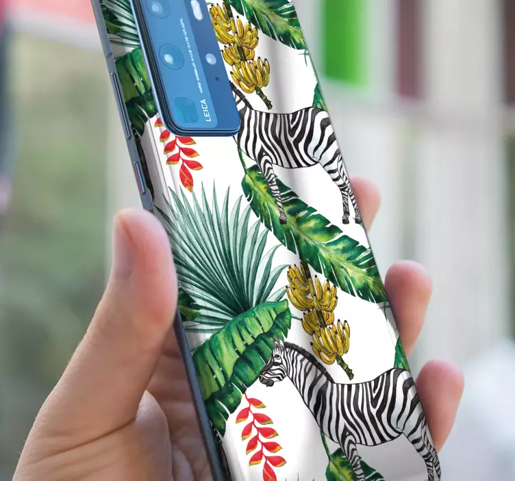 Huawei naljepnica tropski dizajn zebre - TenStickers
