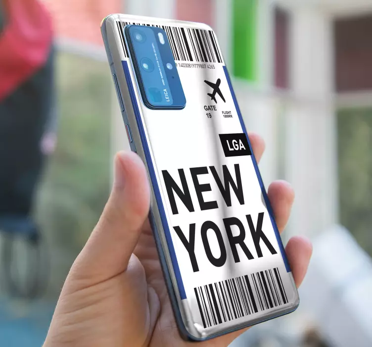 Huawei naljepnica ukrcajna karta za new york - TenStickers