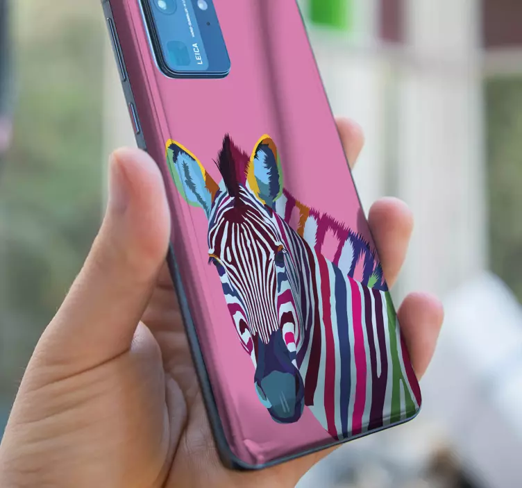 Huawei naljepnica živopisni portret zebre - TenStickers