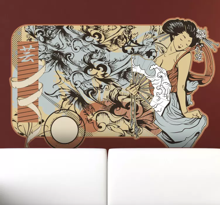 Japanska zidna naljepnica ukiyo-e - TenStickers