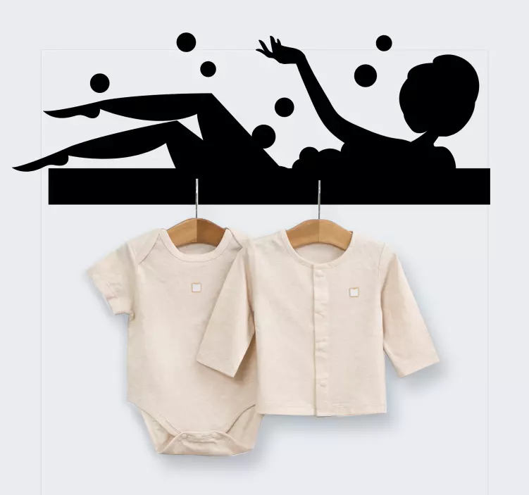 žena koja ima naljepnice za vješalice za kupanje - TenStickers