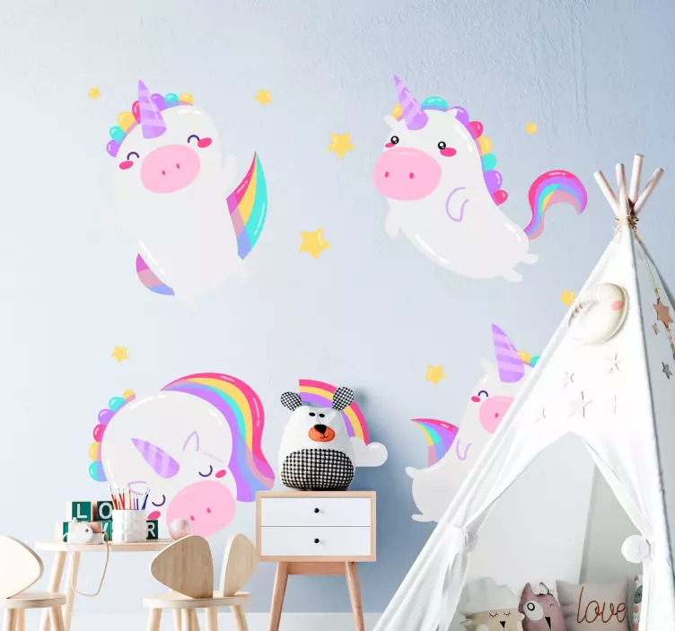 Zidna naljepnica jednorožne noćne vile - TenStickers