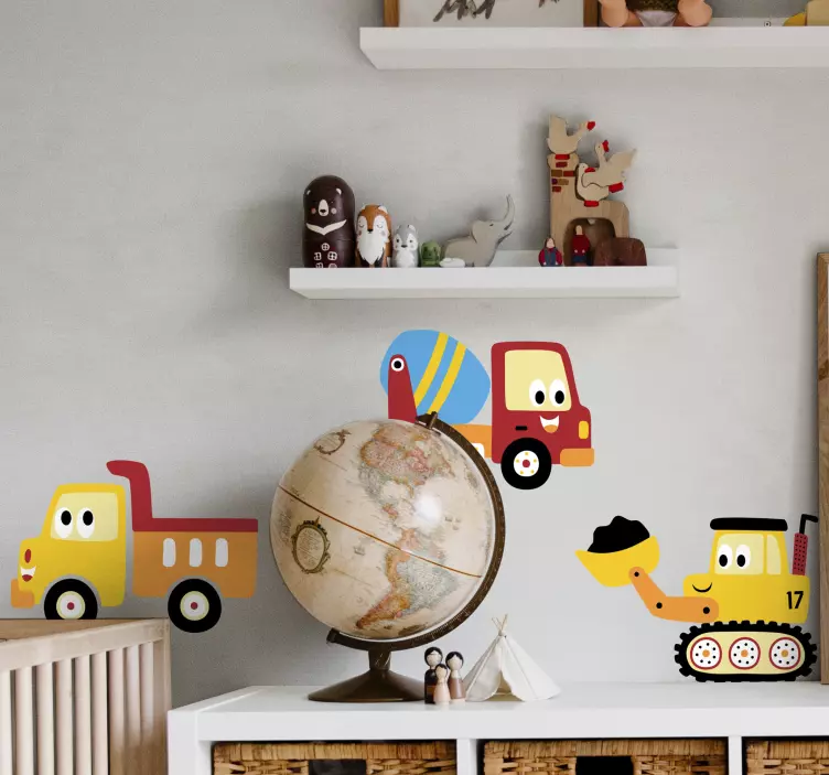 Naljepnica za igračke za kamione, kopače, kamione - TenStickers