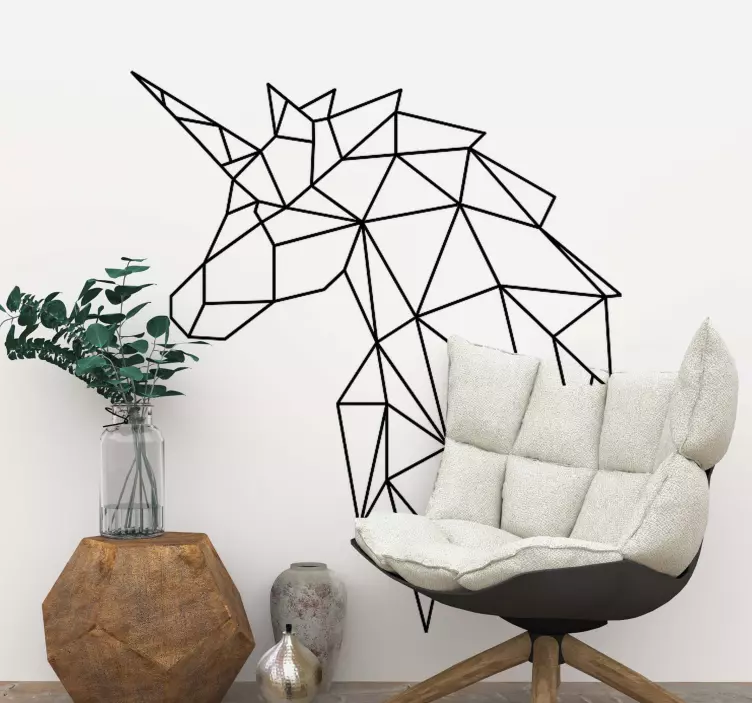 Naljepnica s geometrijskim jednorogom - TenStickers