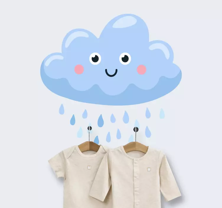 Naljepnice s vješalicama za kišni oblak - TenStickers