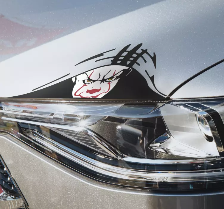 Klaun promatra naljepnicu automobila - TenStickers