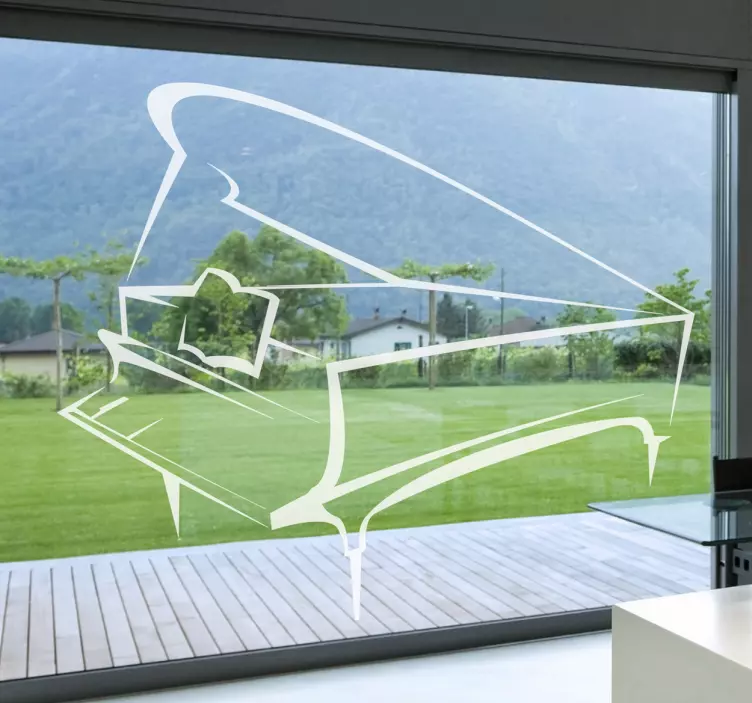 Klavir crtanje ukrasni naljepnica - TenStickers