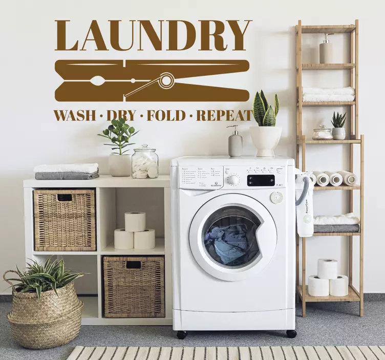 Kvačica za rublje citati naljepnica za zid - TenStickers