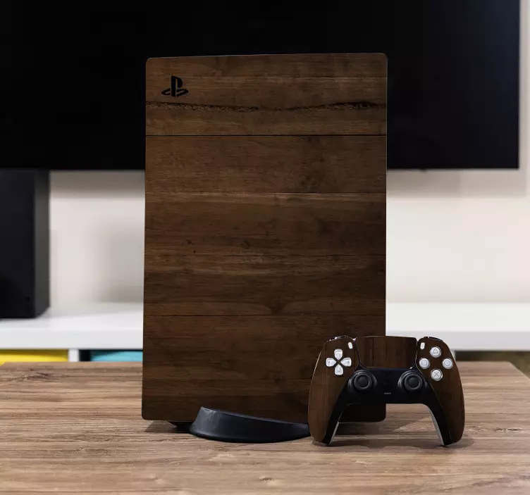 Kona drvena ps5 vinilna naljepnica - TenStickers