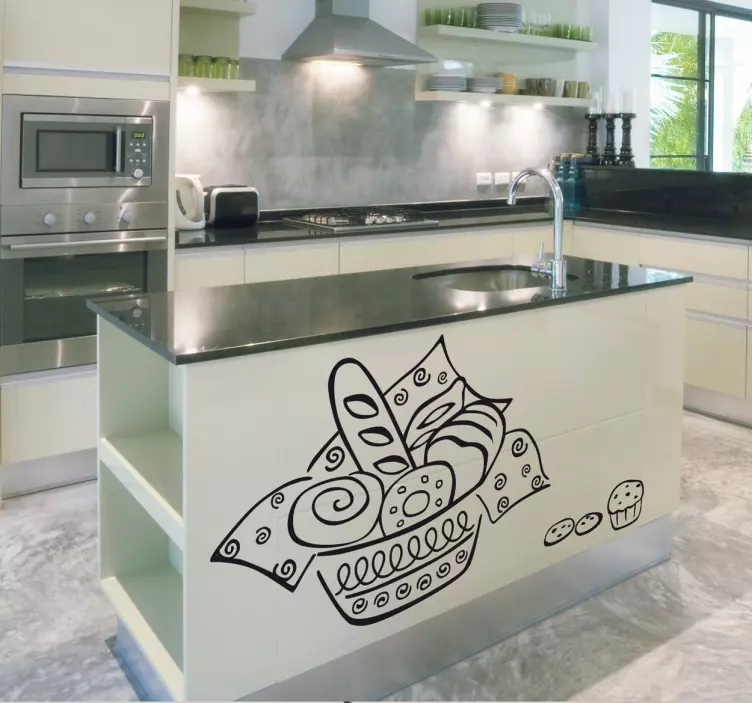 Košarica za pecivo kuhinja naljepnica - TenStickers