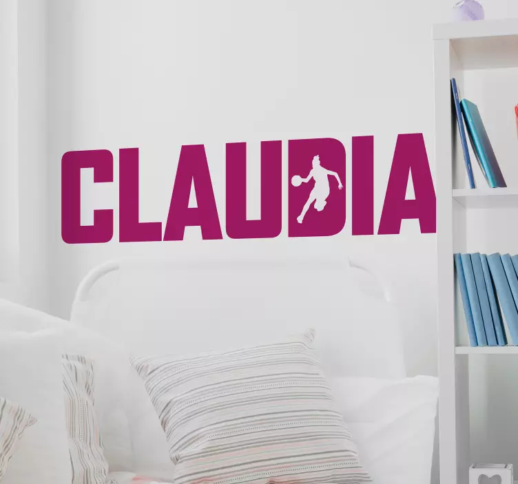 Košarkaš s imenom košarkaški naljepnica - TenStickers