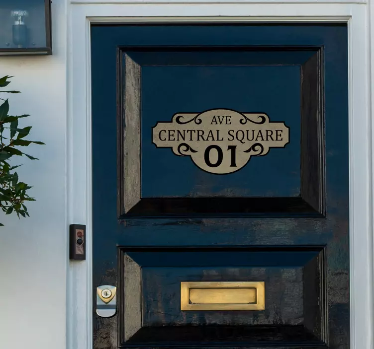 Kućni broj naljepnica za staklena vrata - TenStickers