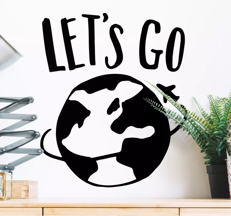 Lets go world travel naljepnice - TenStickers