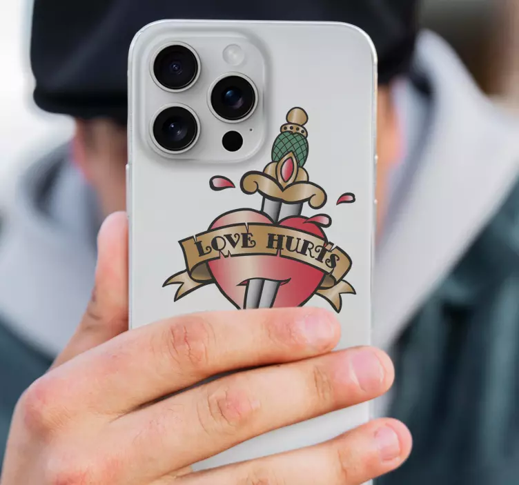 Ljubav boli naljepnica za tetovaže - TenStickers