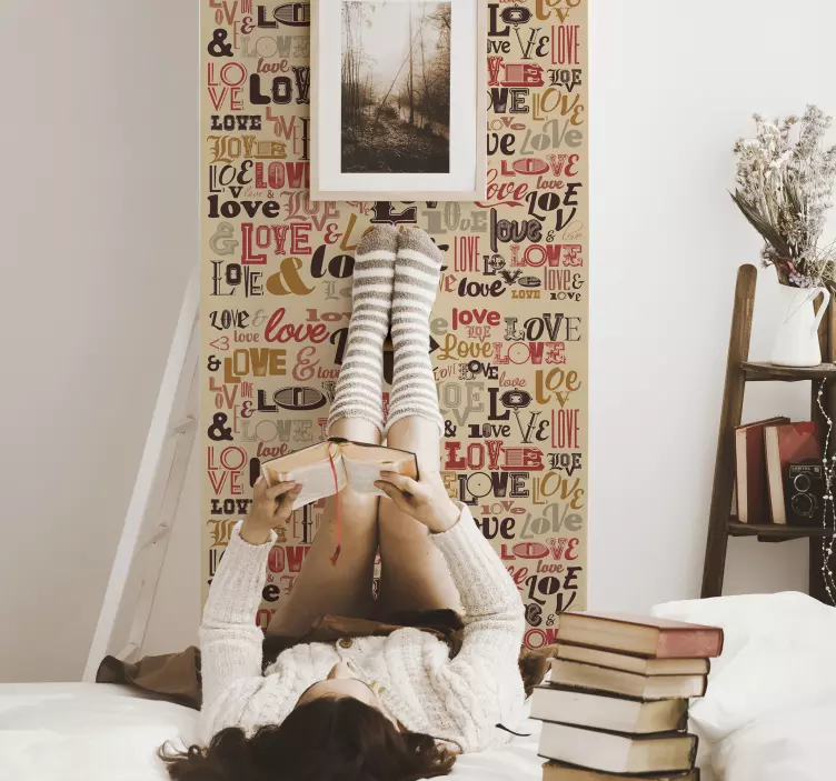 Ljubavna naljepnica šareni izrazi ljubavi - TenStickers