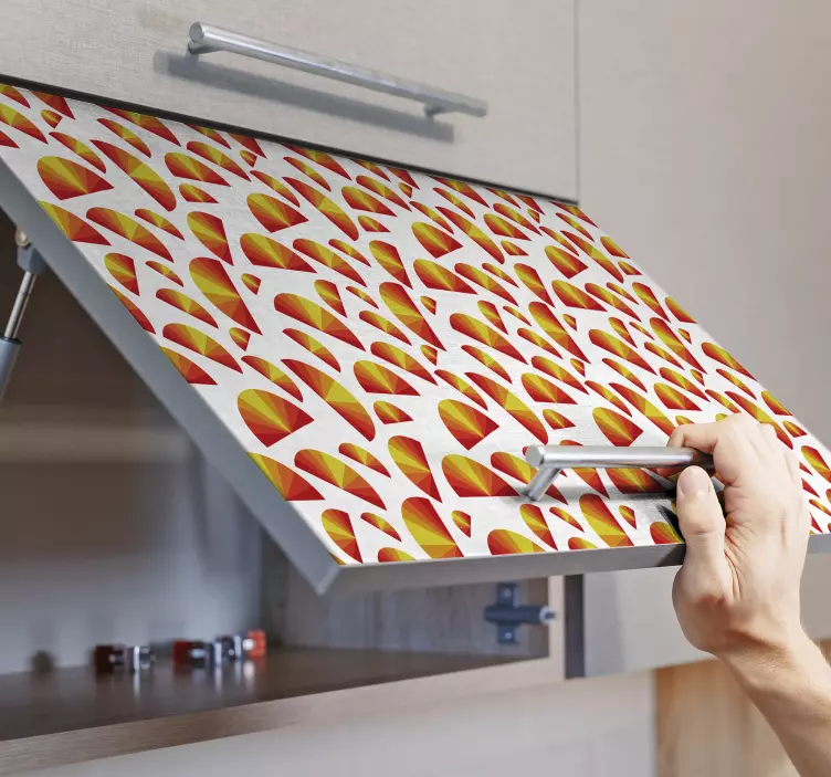 Ljubavna naljepnica šareni uzorak srca - TenStickers