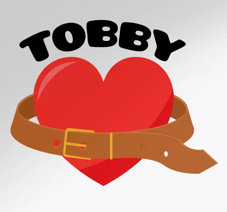 Ljubavna naljepnica srce s pojasom - TenStickers