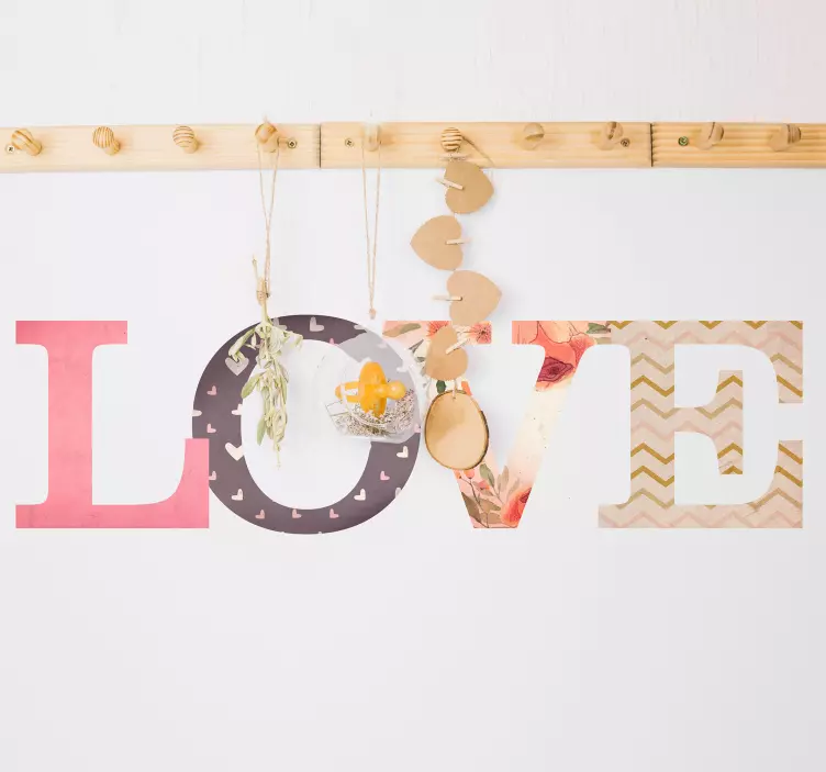 Ljubavna naljepnica viseća pisma ljubavi - TenStickers