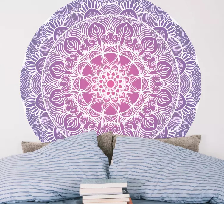 Ljubičasti cvijet života mandala vinilna naljepnica - TenStickers