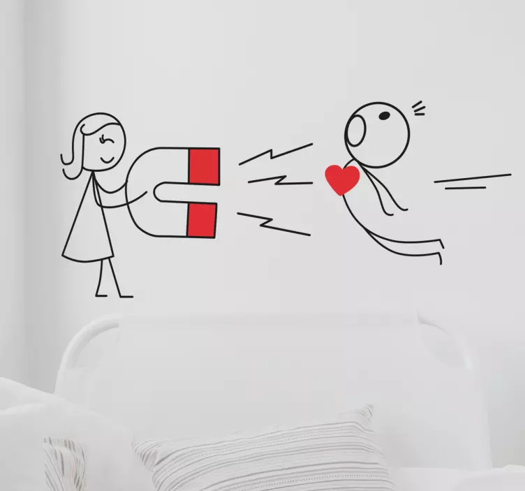 Magnetska naljepnica za zid srca - TenStickers