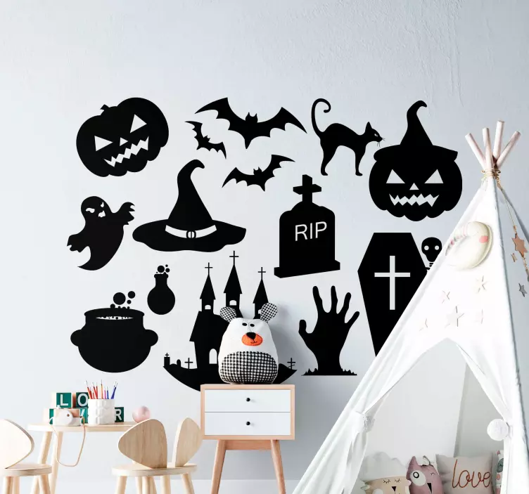 Naljepnica s malim simbolima halloween - TenStickers
