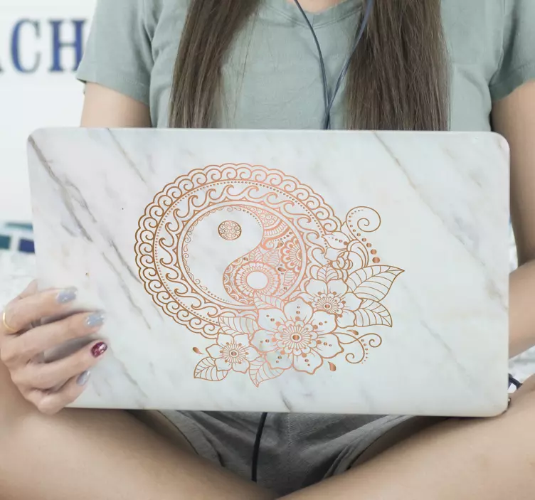 Naljepnica s mandalom s mramornim efektom - TenStickers