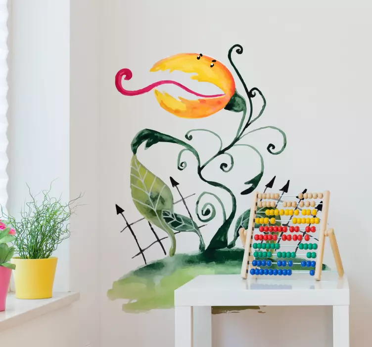 Naljepnica mesožderka biljka crtanje halloween - TenStickers