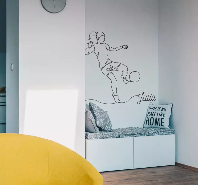 Minimalistička naljepnica za nogometašice - TenStickers