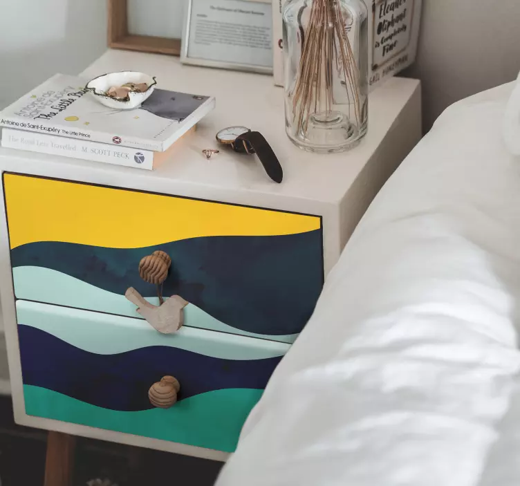 Minimalistička naljepnica namještaja ručno oslikanih boja - TenStickers