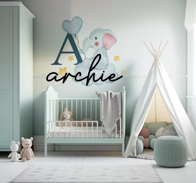 Mjehurić slon početna zidna naljepnica divlje životinje - TenStickers