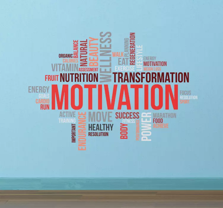 Naljepnica zidova teretane motivacijske poruke - TenStickers