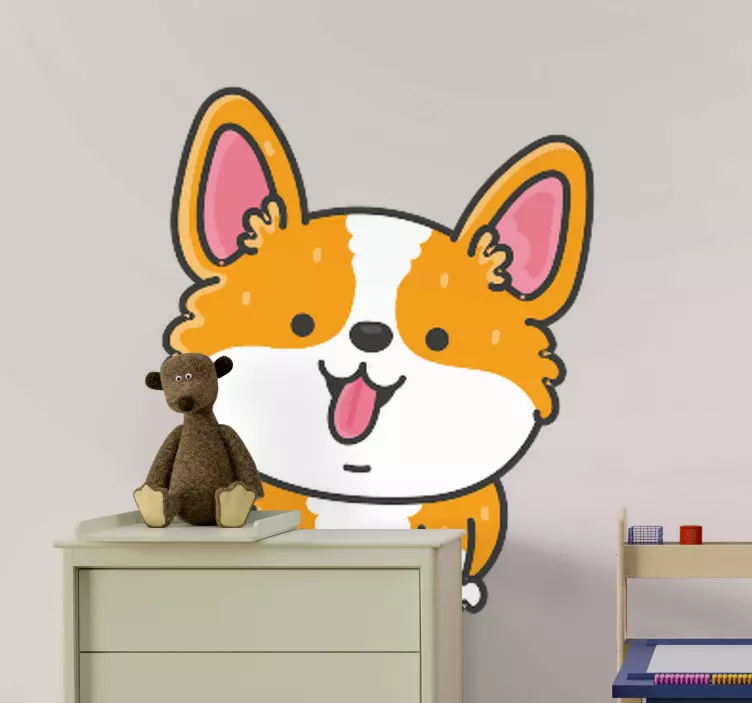 Naljepnica anime cute dog cat - TenStickers