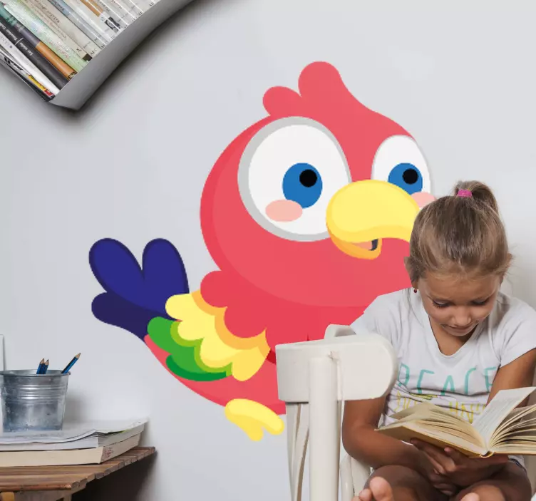 Zidna naljepnica anime papiga ptica - TenStickers