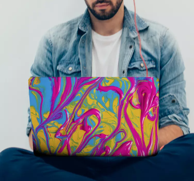 Naljepnica apstraktne umjetnosti za prijenosno računalo - TenStickers