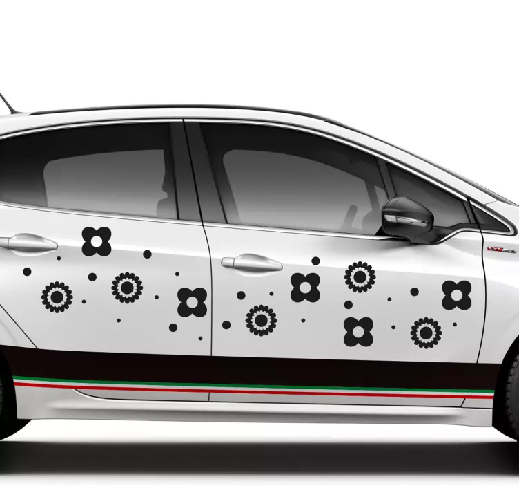 Naljepnica na automobilu s cvijećem - TenStickers