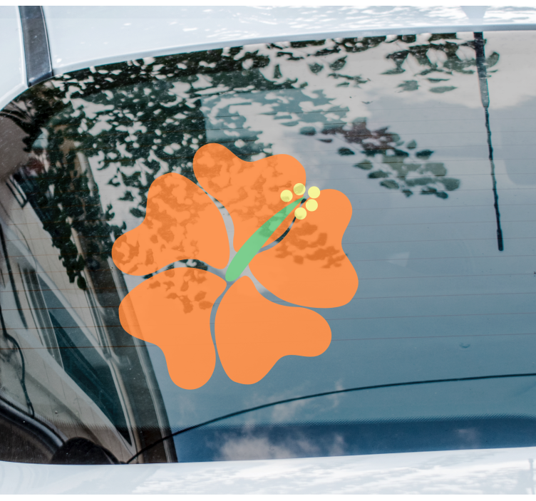 Naljepnica za automobil cvijeta hibiskusa - TenStickers