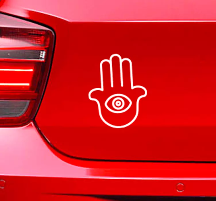 Naljepnica duhovnog automobila hamsa simbol - TenStickers