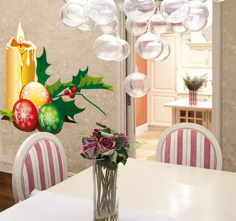 Naljepnica božićni ukrasi za svijeće - TenStickers