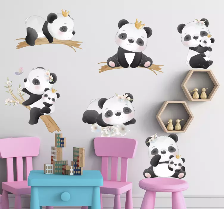 Panda život naljepnica divljih životinja - TenStickers