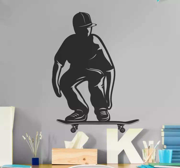 Naljepnica ekstremnog sporta skateboarder u skoku - TenStickers