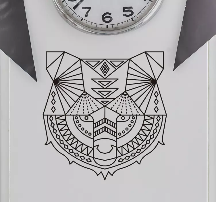 Naljepnica geometrijska životinjska glava - TenStickers