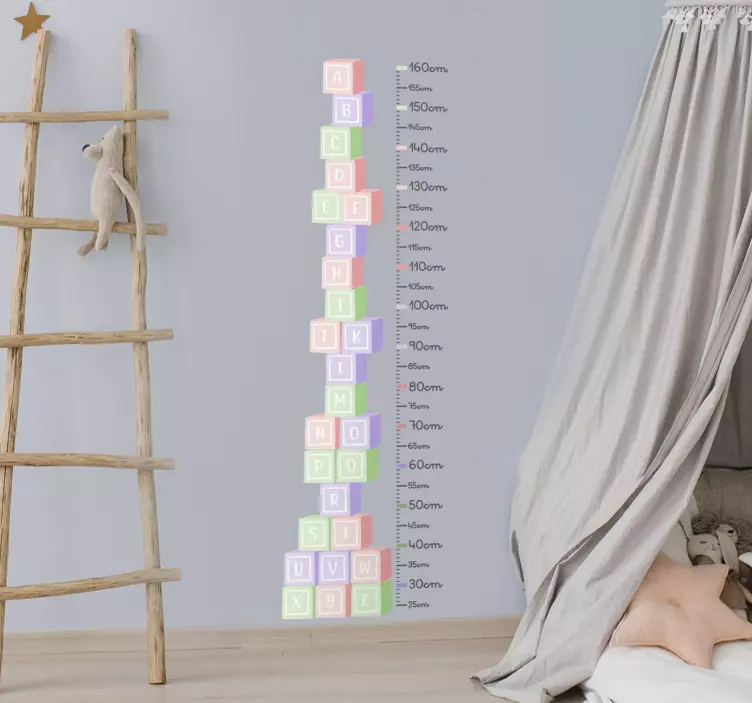 Naljepnice Grafikon visine kocke slova - TenStickers