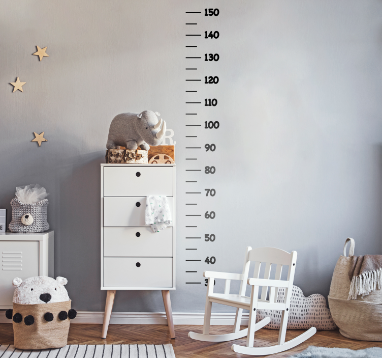 Naljepnice Grafikon visine minimalistički - TenStickers