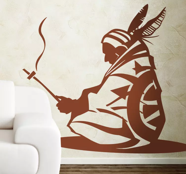 Naljepnica indijskog glavnog monokroma - TenStickers