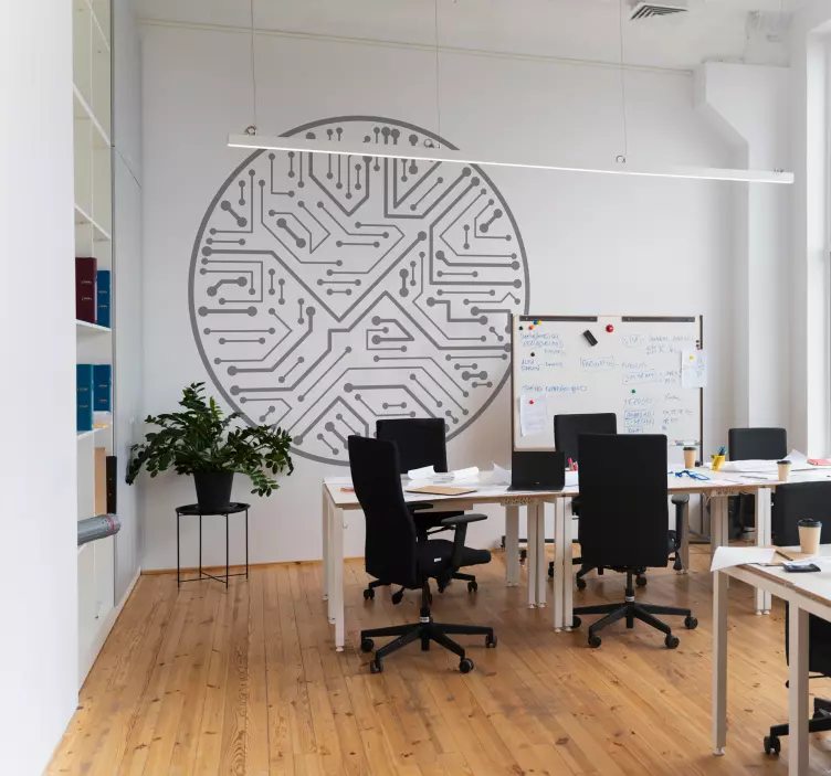 Naljepnice Internet i tehnologija Čip krug - TenStickers