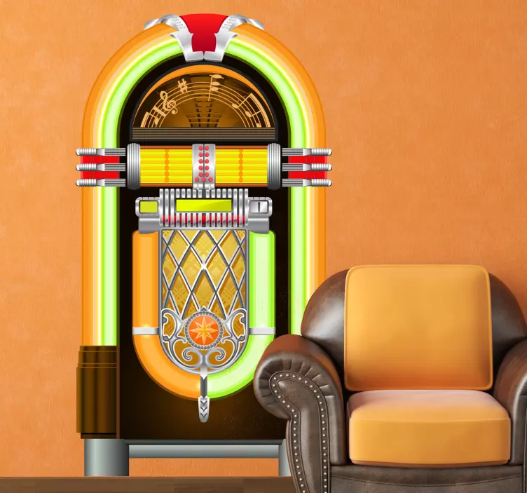Naljepnica jukebox vintage zid - TenStickers