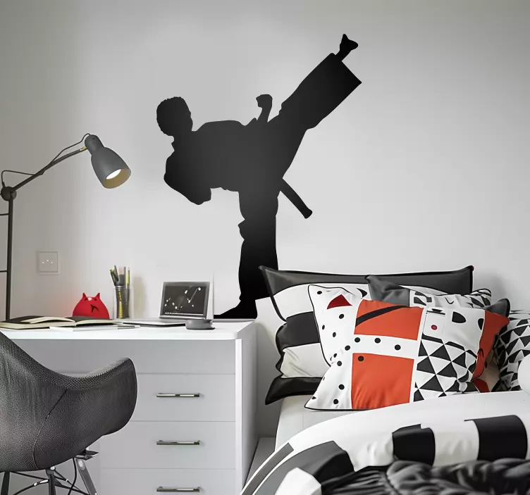 Naljepnica karate silueta - TenStickers